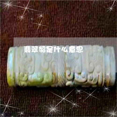 翡翠貂是什么意思/2023030298713 翡翠貂是什么意思/2023030298713