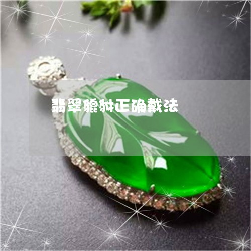 翡翠貔貅正确戴法/2023030486380 翡翠貔貅正确戴法/2023030486380