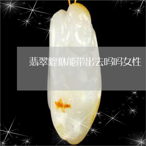 翡翠貔貅能带出去吗吗女性/2023071164160