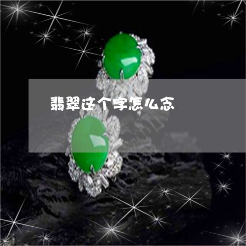 翡翠这个字怎么念/2023030311036 翡翠这个字怎么念/2023030311036