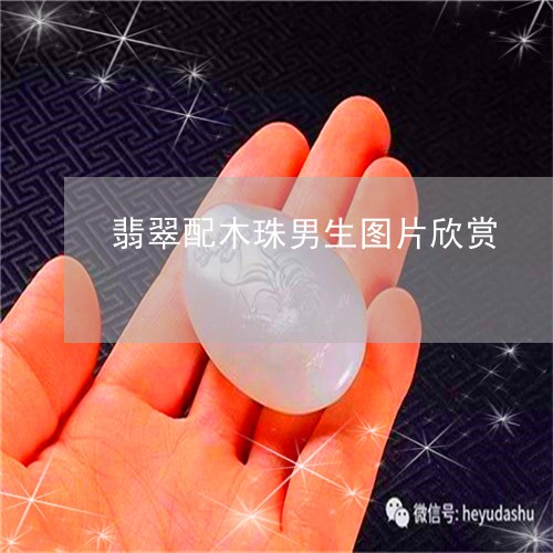 翡翠配木珠男生图片欣赏/2023061892825