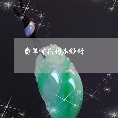 翡翠雪花棉木那料/2023062196269 翡翠雪花棉木那料/2023062196269