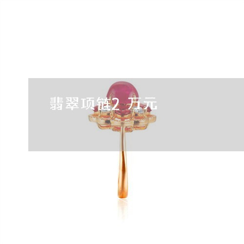 翡翠项链2万元/2023032374824