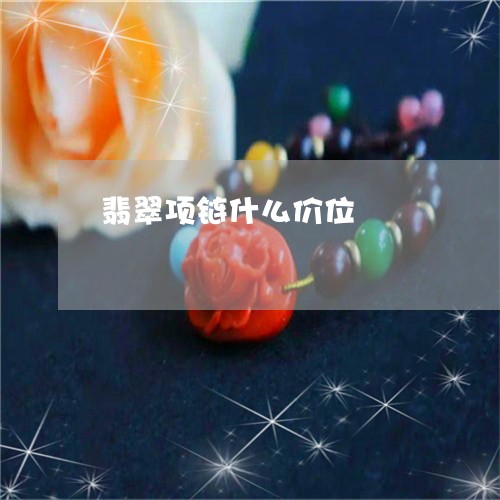 翡翠项链什么价位/2023062108358
