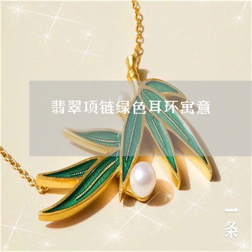翡翠项链绿色耳环寓意/2023060642606