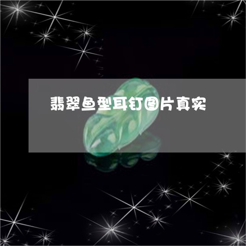 翡翠鱼型耳钉图片真实/2023060558601