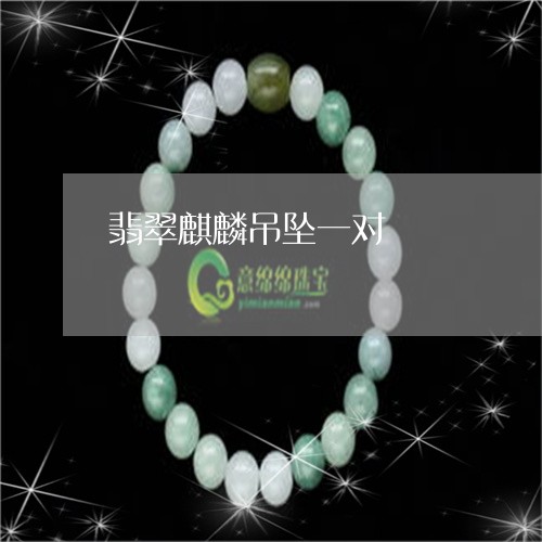 翡翠麒麟吊坠一对/2023062010603 翡翠麒麟吊坠一对/2023062010603