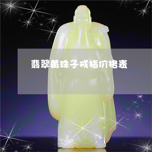 翡翠黄珠子戒指价格表/2023060416028
