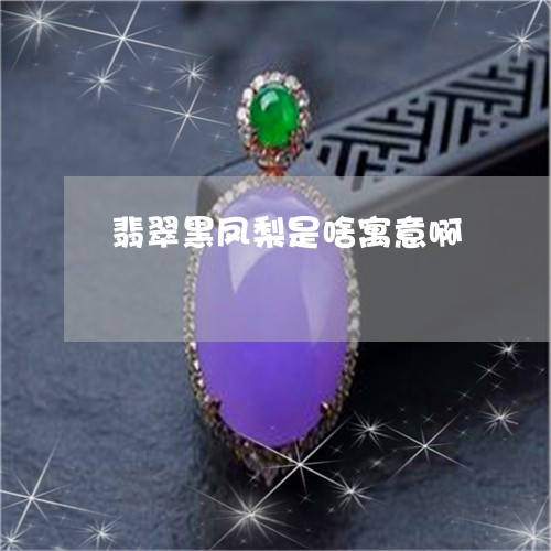 翡翠黑凤梨是啥寓意啊/2023060585240 翡翠黑凤梨是啥寓意啊/2023060585240