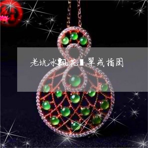 老坑冰飘花翡翠戒指图/2023060505816
