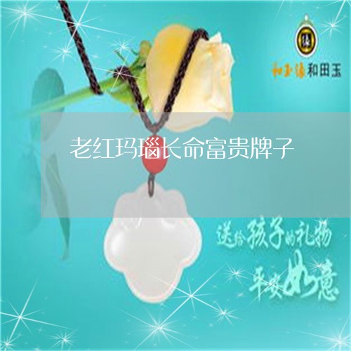 老红玛瑙长命富贵牌子/2023060516046