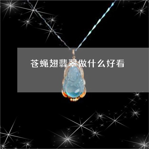 苍蝇翅翡翠做什么好看/2023060670582 苍蝇翅翡翠做什么好看/2023060670582