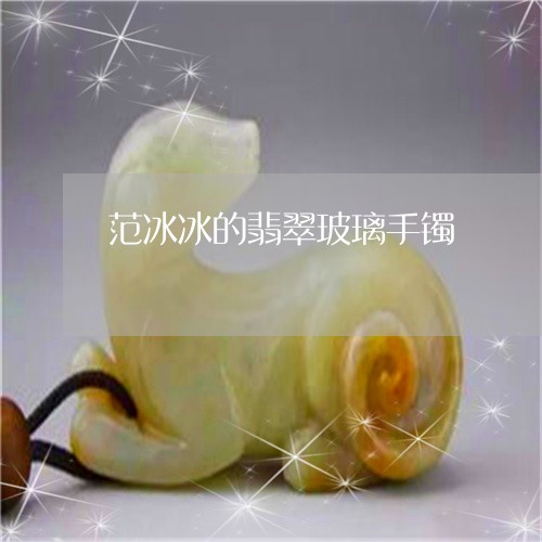 范冰冰的翡翠玻璃手镯/2023060505135
