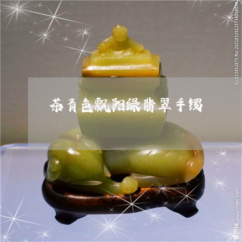 茶青色飘阳绿翡翠手镯/2023060575625