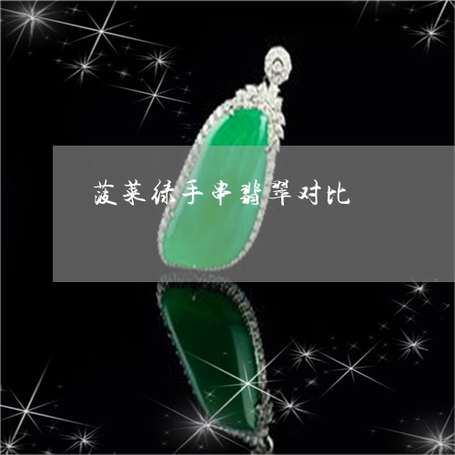 菠菜绿手串翡翠对比/2023061605362