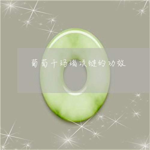 葡萄干玛瑙项链的功效/2023060550615