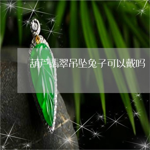 葫芦翡翠吊坠兔子可以戴吗/2023062751583