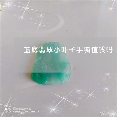 蓝底翡翠小叶子手镯值钱吗/2023062993803
