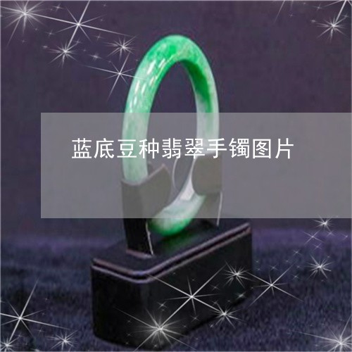 蓝底豆种翡翠手镯图片/2023060607139