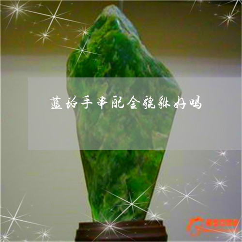 蓝珀手串配金貔貅好吗/2023060657169