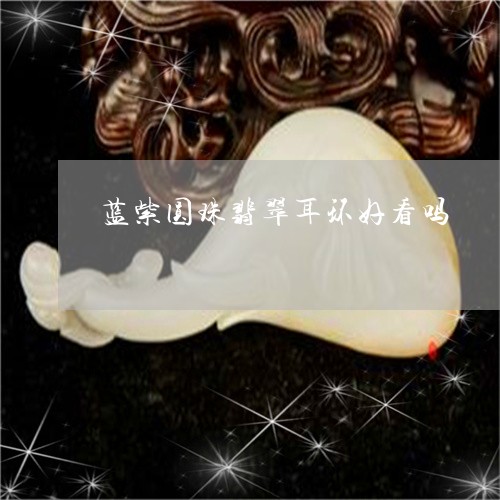 蓝紫圆珠翡翠耳环好看吗/2023061908270