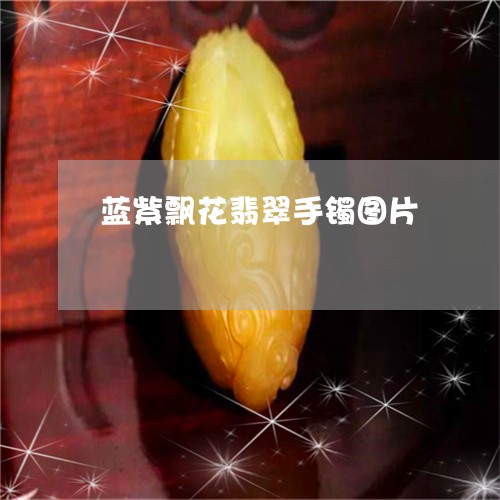 蓝紫飘花翡翠手镯图片/2023060540481