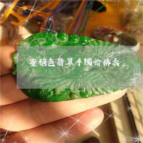 蜜糖色翡翠手镯价格表/2023060583724