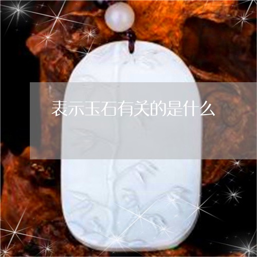 表示玉石有关的是什么/2023060582824