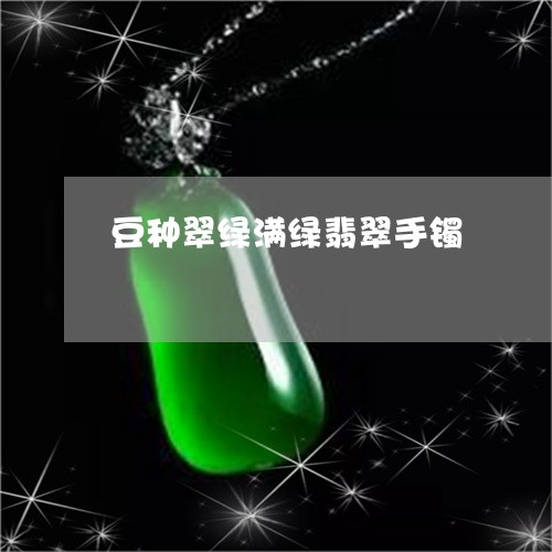 豆种翠绿满绿翡翠手镯/2023060416058