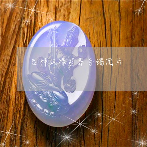 豆种飘绿翡翠手镯图片/2023060571603