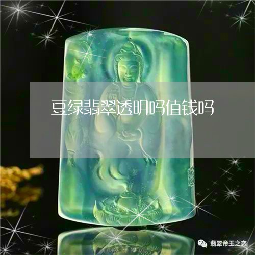 豆绿翡翠透明吗值钱吗/2023060563505