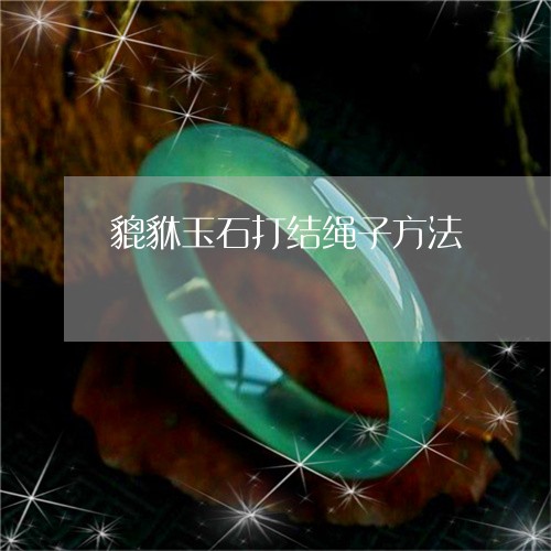 貔貅玉石打结绳子方法/2023060549726