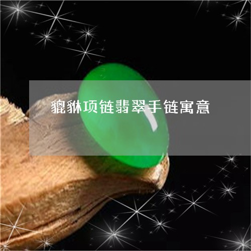 貔貅项链翡翠手链寓意/2023060418159