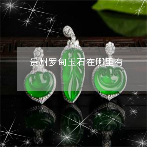 贵州罗甸玉石在哪里有/2023060537151