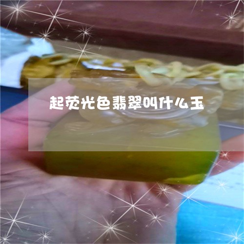 起荧光色翡翠叫什么玉/2023060594937