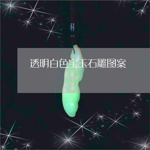 透明白色宝玉石雕图案/2023060420262