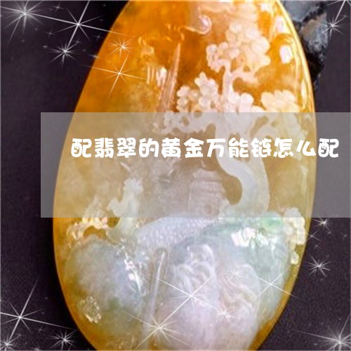 配翡翠的黄金万能链怎么配/2023071108249