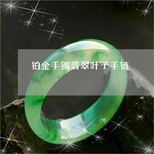 铂金手镯翡翠叶子手链/2023060326259