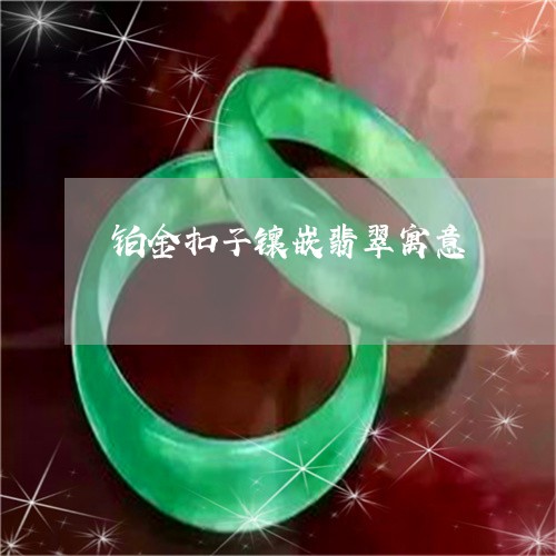 铂金扣子镶嵌翡翠寓意/2023060384970