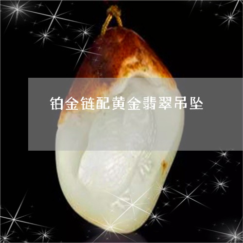 铂金链配黄金翡翠吊坠/2023060303736