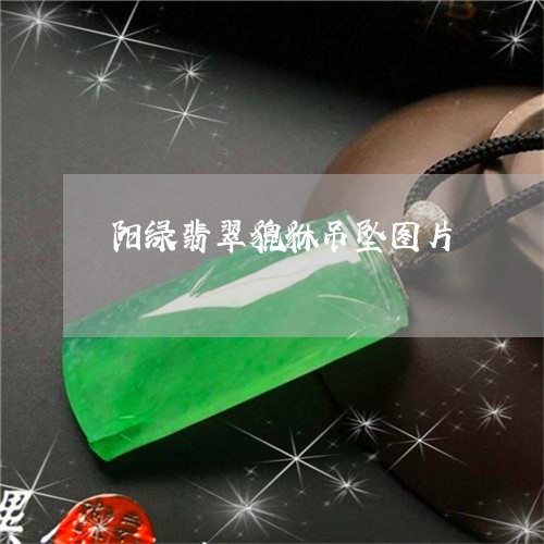 阳绿翡翠貔貅吊坠图片/2023060416136