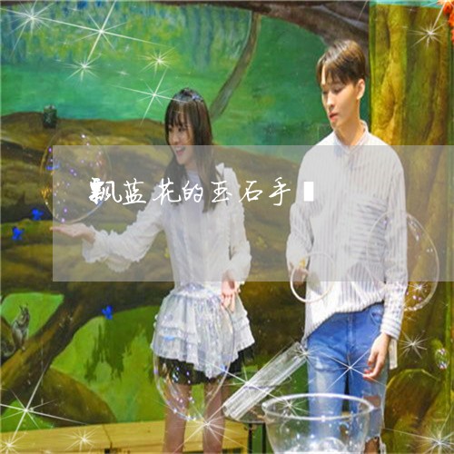 飘蓝花的玉石手镯/2023022634938