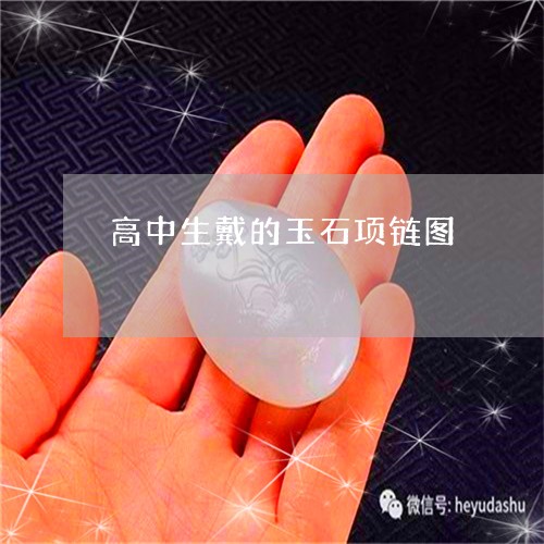 高中生戴的玉石项链图/2023060469580