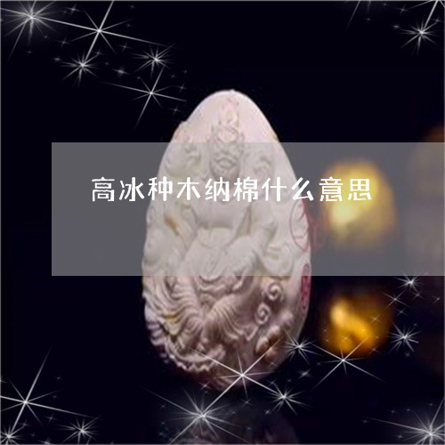 高冰种木纳棉什么意思/2023060412805