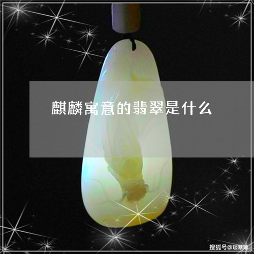 麒麟寓意的翡翠是什么/2023060371504