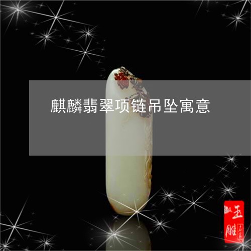 麒麟翡翠项链吊坠寓意/2023060352373