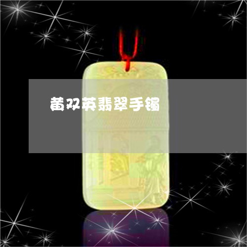黄双英翡翠手镯/2023032251603
