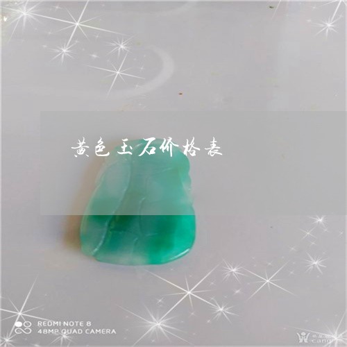 黄色玉石价格表/2023032207067