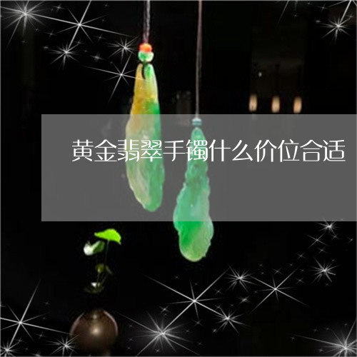 黄金翡翠手镯什么价位合适/2023071114915