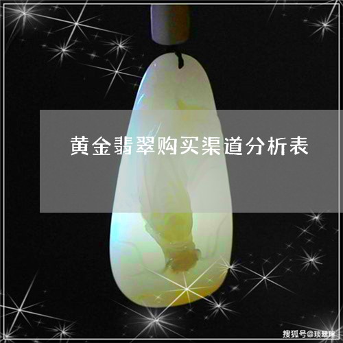 黄金翡翠购买渠道分析表/2023061883814